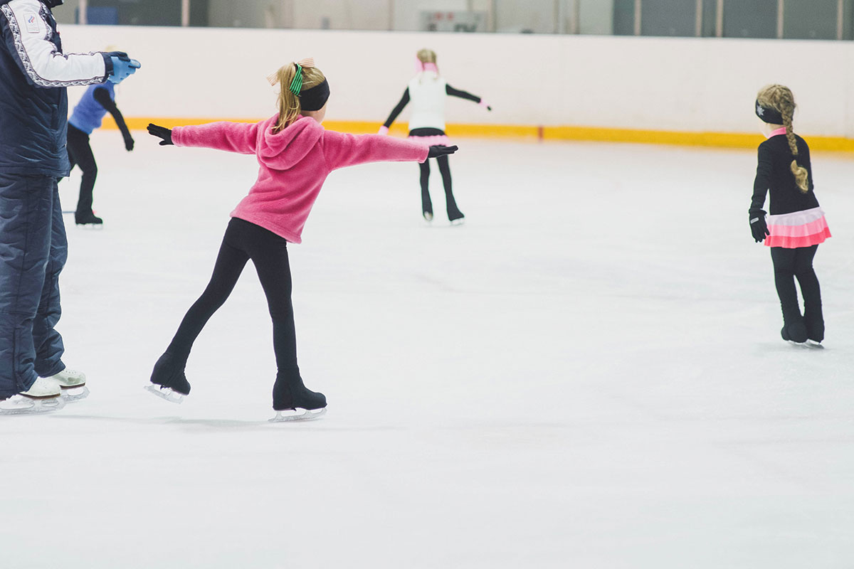 Kids On Ice During Skate Lesson